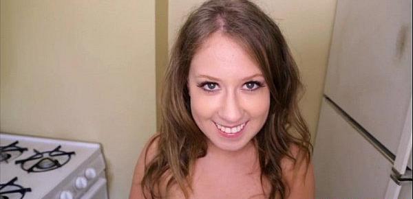  Teen Brooke Bliss sucks dry stepbro to make it up to him for stealing